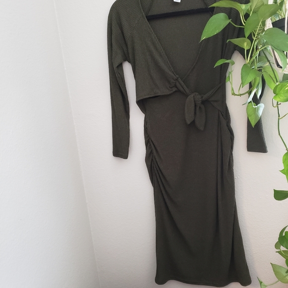 Old Navy maternity olive green dress size XS - Picture 5 of 6